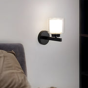 Vintage Bedside Wall Light With Glass Shade