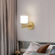 Vintage Bedside Wall Light With Glass Shade