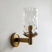 Vintage Iron Armed Glass Wall Lights