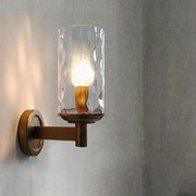 Vintage Iron Armed Glass Wall Lights