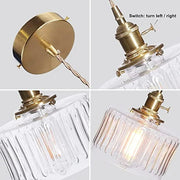Vintage Glass Pendant Light For Kitchen