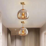 Vintage Copper Glass Modern Ceiling Lights