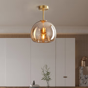 Vintage Copper Glass Modern Ceiling Lights
