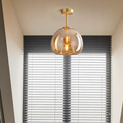 Vintage Copper Glass Modern Ceiling Lights