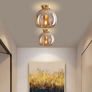 Vintage Copper Glass Modern Ceiling Lights