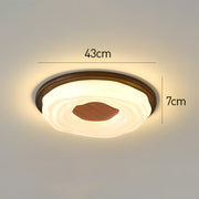 Walnut Color Modern LED Bedroom Ceiling Light