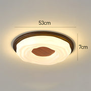 Walnut Color Modern LED Bedroom Ceiling Light