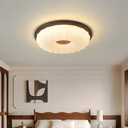 Walnut Color Modern LED Bedroom Ceiling Light