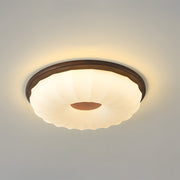 Walnut Color Modern LED Bedroom Ceiling Light