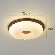 Walnut Color Modern LED Bedroom Ceiling Light