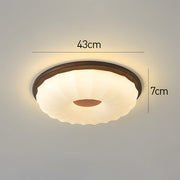Walnut Color Modern LED Bedroom Ceiling Light