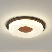 Walnut Color Modern LED Bedroom Ceiling Light
