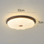 Walnut Color Modern LED Bedroom Ceiling Light