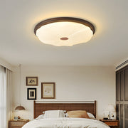 Walnut Color Modern LED Bedroom Ceiling Light
