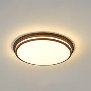 Walnut Color Modern LED Bedroom Ceiling Light