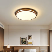 Walnut Color Modern LED Bedroom Ceiling Light