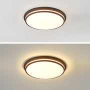 Walnut Color Modern LED Bedroom Ceiling Light