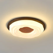 Walnut Color Modern LED Bedroom Ceiling Light