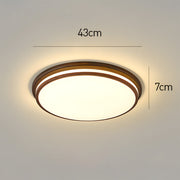 Walnut Color Modern LED Bedroom Ceiling Light