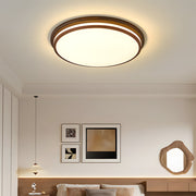 Walnut Color Modern LED Bedroom Ceiling Light