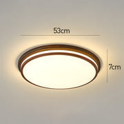 Walnut Color Modern LED Bedroom Ceiling Light