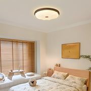 Walnut Color Modern LED Bedroom Ceiling Light