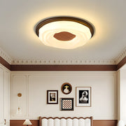 Walnut Color Modern LED Bedroom Ceiling Light