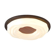 Walnut Color Modern LED Bedroom Ceiling Light
