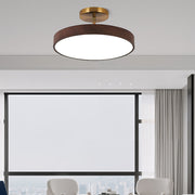 Walnut LED Semi-Flush Dimmable Ceiling Lamp