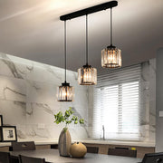 Luxury Multi-lights Glass Black Bedroom Pendant Light