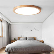 Cream Style Flush Mount Wood Ceiling Light