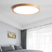 Cream Style Flush Mount Wood Ceiling Light