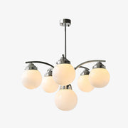 Retro Light Luxury Multi-color Round Glass Chandelier