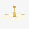 Elegant Wooden Cotton Ball Chandelier for Modern Living Spaces