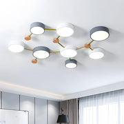 Scandinavian Minimalist Wood Flush Mount LED Ceiling Light