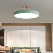 Modern Simple Round Acrylic Color LED Semi Ceiling Light