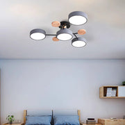 Modern Flush Round Iron LED Living Room Ceiling Light