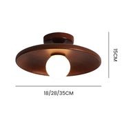 Nordic Wood Minimalist Round Hallway Ceiling Light