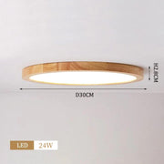 Cream Style Flush Mount Wood Ceiling Light