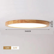 Cream Style Flush Mount Wood Ceiling Light