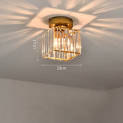 Modern Small Simplicity Clear Striped Glass Shade Ceiling Light