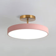 Modern Simple Round Acrylic Color LED Semi Ceiling Light