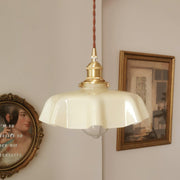 Tiffany Pleated Edge Glass Pendant Light