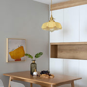 Tiffany Pleated Edge Glass Pendant Light