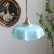 Tiffany Pleated Edge Glass Pendant Light