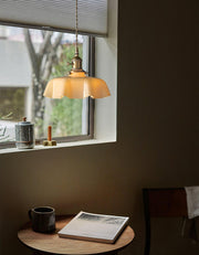 Tiffany Pleated Edge Glass Pendant Light