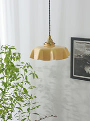 Tiffany Pleated Edge Glass Pendant Light