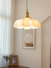 Tiffany Pleated Edge Glass Pendant Light