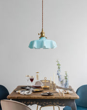 Tiffany Pleated Edge Glass Pendant Light