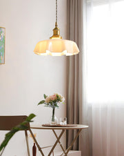 Tiffany Pleated Edge Glass Pendant Light